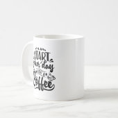 Begin uw dag met een koffie-Mok Koffiemok (Voorkant links)