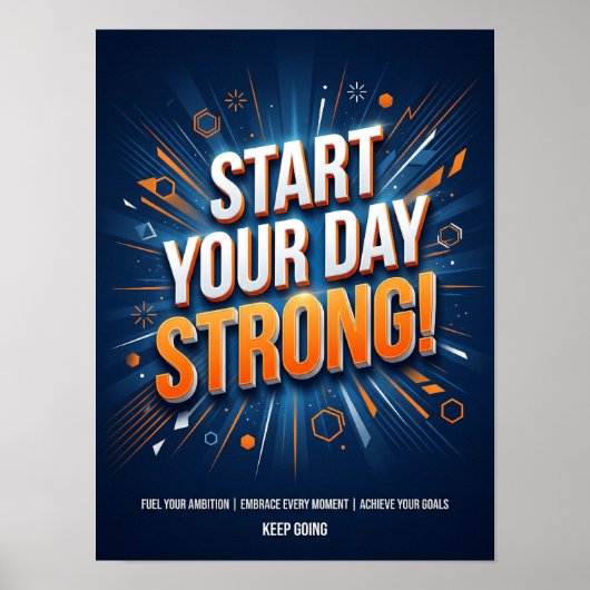 begin uw dag sterk poster (Voorkant)