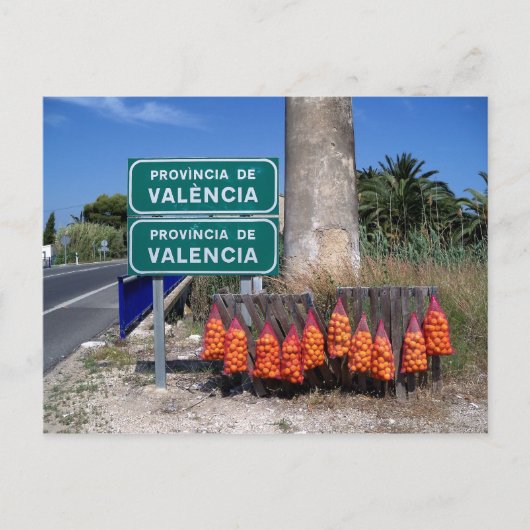 Begin van de regio Valencia. Briefkaart (Voorkant)