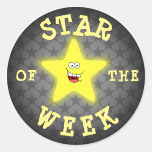 Begin van de week ronde sticker