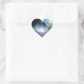 Begin van het universum hart sticker (Tas)