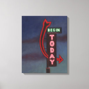 Begin vandaag 2009 canvas afdruk