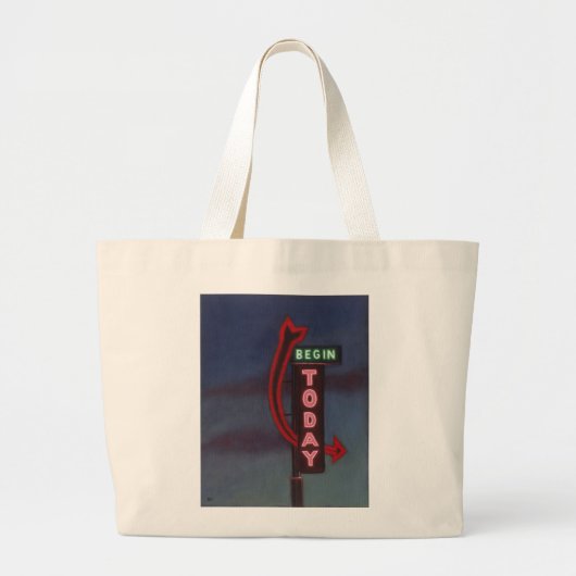 Begin vandaag 2009 grote tote bag (Voorkant)