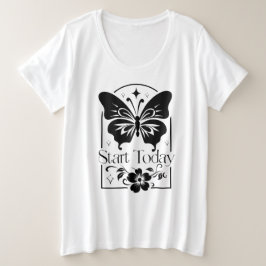 Begin vandaag Inspiring Butterfly T-shirt
