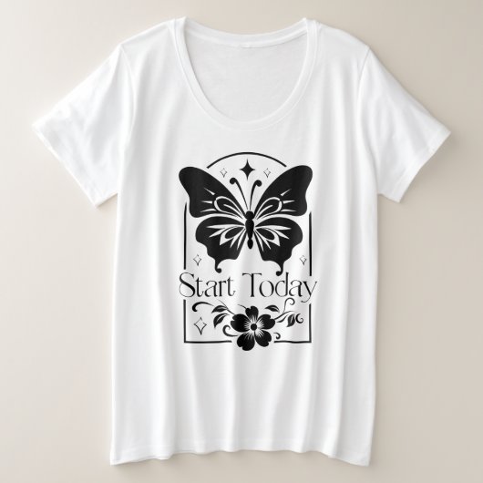 Begin vandaag Inspiring Butterfly T-shirt (Design voorkant)