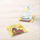 Begin vers! vierkante kartonnen onderzetter (Insitu)