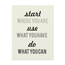 Begin waar je bent Motiverend