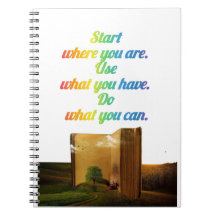 Begin waar je bent | Notitieboek voor motivatie pr