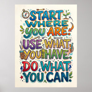 begin waar je bent poster