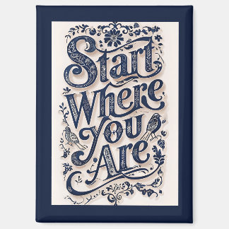 Begin waar je decoratieve typografie bent magneet