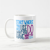 Begin waar u bent koffiemok (Links)