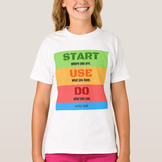 Begin waar u Shirt bent (Voorkant)