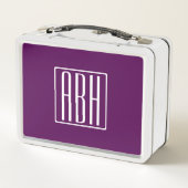 Beginletter Monogram | Wit Op Diep Paars (Achterkant)
