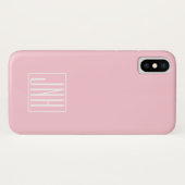 Beginletter monogram | Wit op lichtroze Case-Mate iPhone Case (Achterkant (horizontaal))
