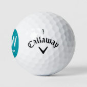 Beginletter Naam Teal Golfballen (Logo)