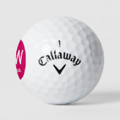Beginletters Naam Heet Roze Golfballen (Logo)