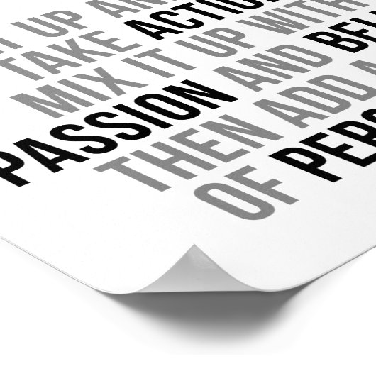 Beginnen voor succes poster (Hoek)