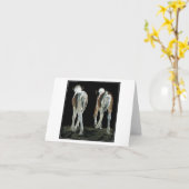 "Beginnende lijn dansen" Foal Kaart (Gele Bloem)