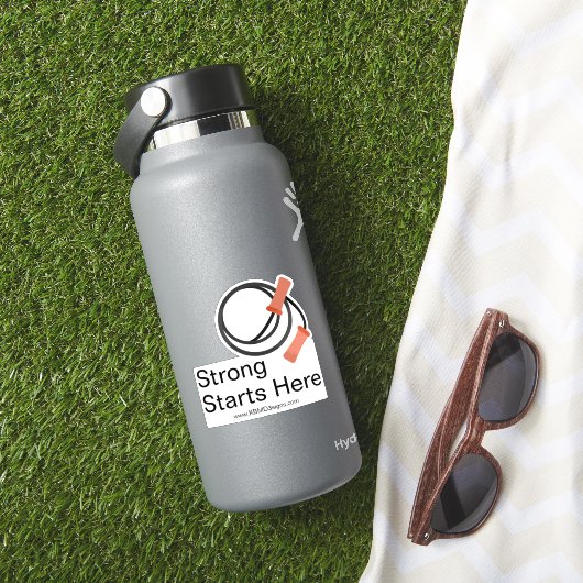 Beginner Fitness - Custom www - Sterk begint hier Sticker (HydroFlask Insitu)