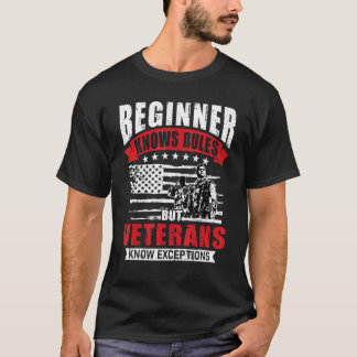 Beginner kent regels maar veteranen kennen uitzond t-shirt