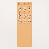 Beginners Yoga Poses Instructioneel Yogamat (Achterkant)
