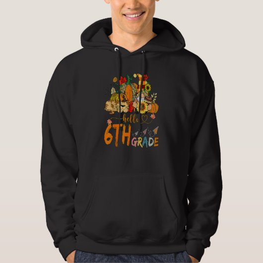 Beginning Of Autumn Fall Teacher Sunflower Hello S Hoodie (Voorkant)
