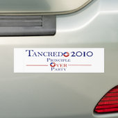 Beginsel over Tancredo 2010-Bumpersticker Bumpersticker (Op auto)