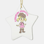 BEGINSEL VAN COWGIRL KERAMISCH ORNAMENT (Links)