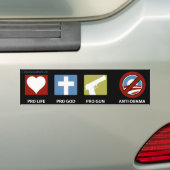 Beginselen tegen Obama Bumpersticker (Op auto)