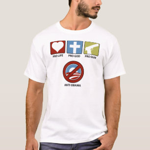 Beginselen tegen Obama T-shirt