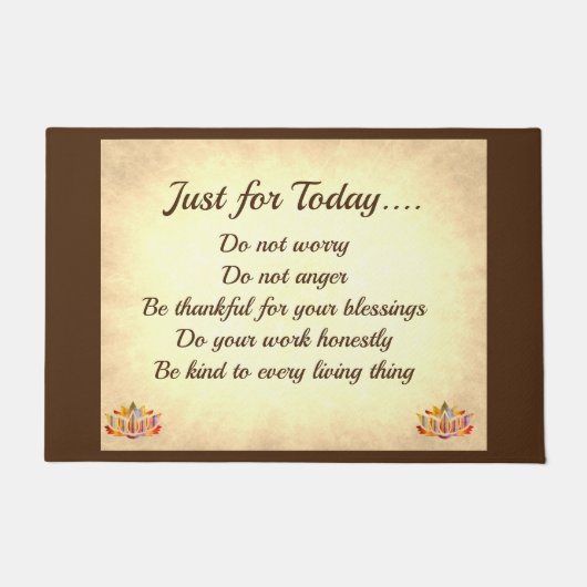 Beginselen van Brown en Cream Reiki Deurmat (Voorkant)