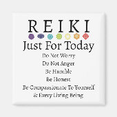 Beginselen van Reiki op wit Magneet (Voorkant)