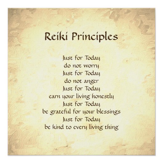 Beginselen van Reiki Perfect Poster (Voorkant)