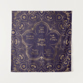 Beginselen van Reiki - Reiki beschermt Paars en go Wandkleed (Voorkant)