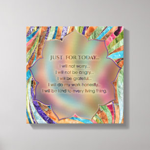 Beginselen van Reiki - Reiki Preepts Canvas Afdruk