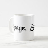 Begone, Satan. Koffiemok (Voorkant links)