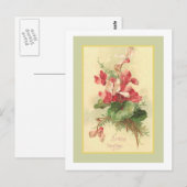 Begonia  Birthday Greetings Briefkaart (Voorkant / Achterkant)