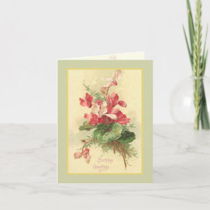 Begonia Birthday Greetings Kaart