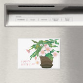 Begonia Birthday Magnet Magneet (Insitu (Vaatwasser))