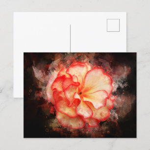 Begonia bloem waterverf - bb3 briefkaart