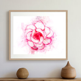 Begonia bloem waterverf - wb1 foto afdruk