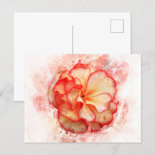 Begonia bloem waterverf - wb3 briefkaart