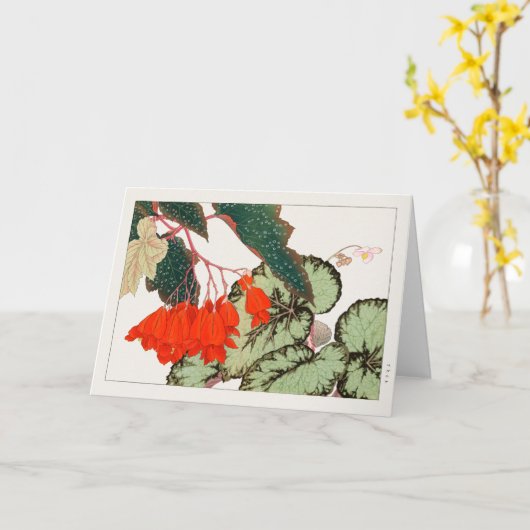 Begonia door Tanigami Konan Kaart (Gele Bloem)