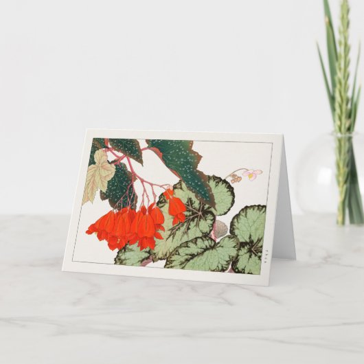 Begonia door Tanigami Konan Kaart (Voorkant)