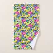 Bégonia et palmettes d'orchidée (Serviette à main)