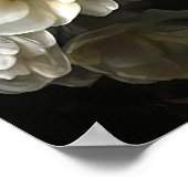 Bégonia Fleurs blanches Poster d'impression (Coin)