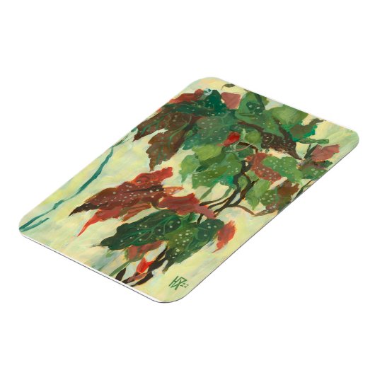 Begonia Maculata Home Garden Plant Floral Painting Magneet (Linkerzijde)