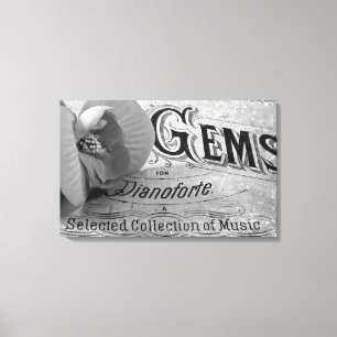 Begonia Pareltjes Pianoforte Canvas Afdruk