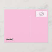 Begonnen met een kus wens roze custom aankondigingskaart (Achterkant)
