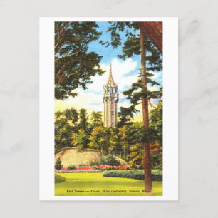  begraafplaats Bell Tower in Boston, Massachusetts Briefkaart